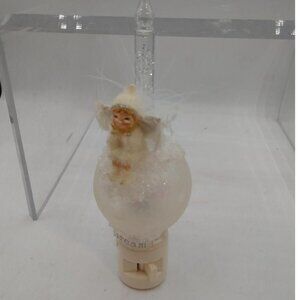 Vintage Angel Night Light With Glittered Globe & Swivel Plug-In By Seasons Of Ca